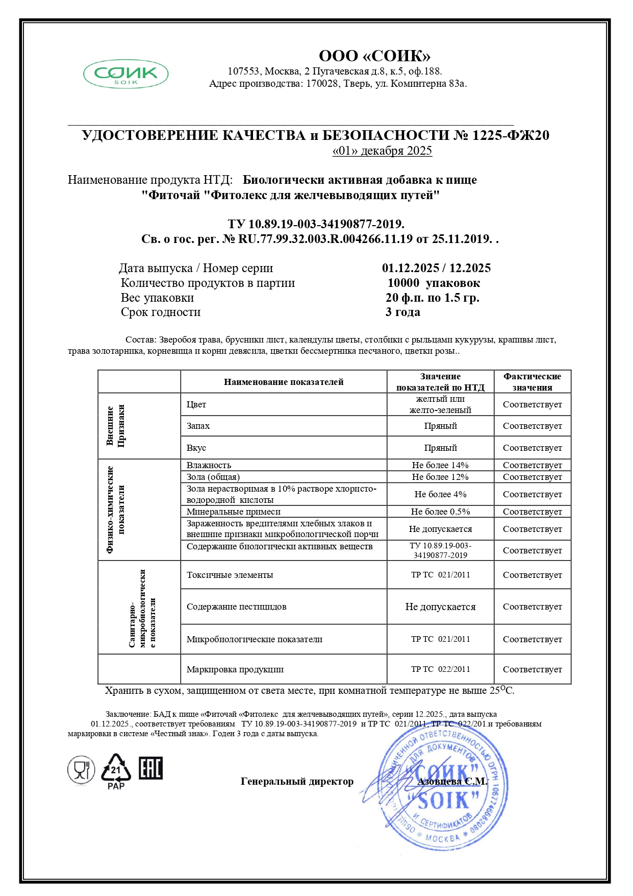 Паспорт №122025